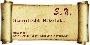 Sternlicht Nikolett névjegykártya